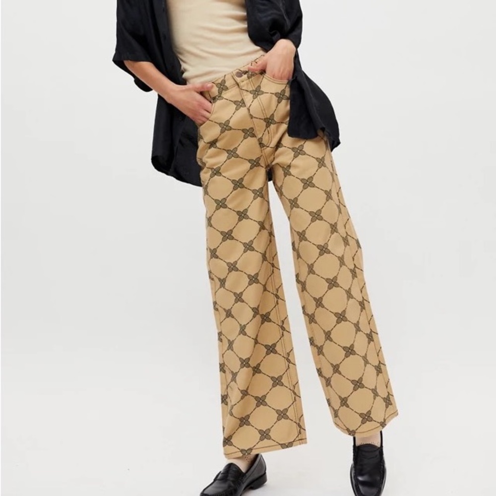 UO Tennis Racket Print Jeans